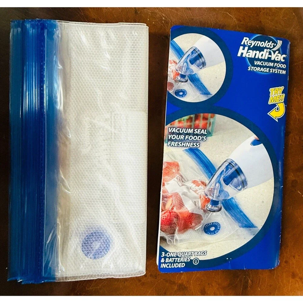 REYNOLDS Handi-Vac One-Quart Bags Vacuum Sealer Food Storage System Pack of 3